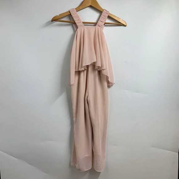 Abel Lula Girl's Sleeveless Sheer Ruffle‎ Zip Up Jumpsuit SIze 6 - Picture 1 of 15
